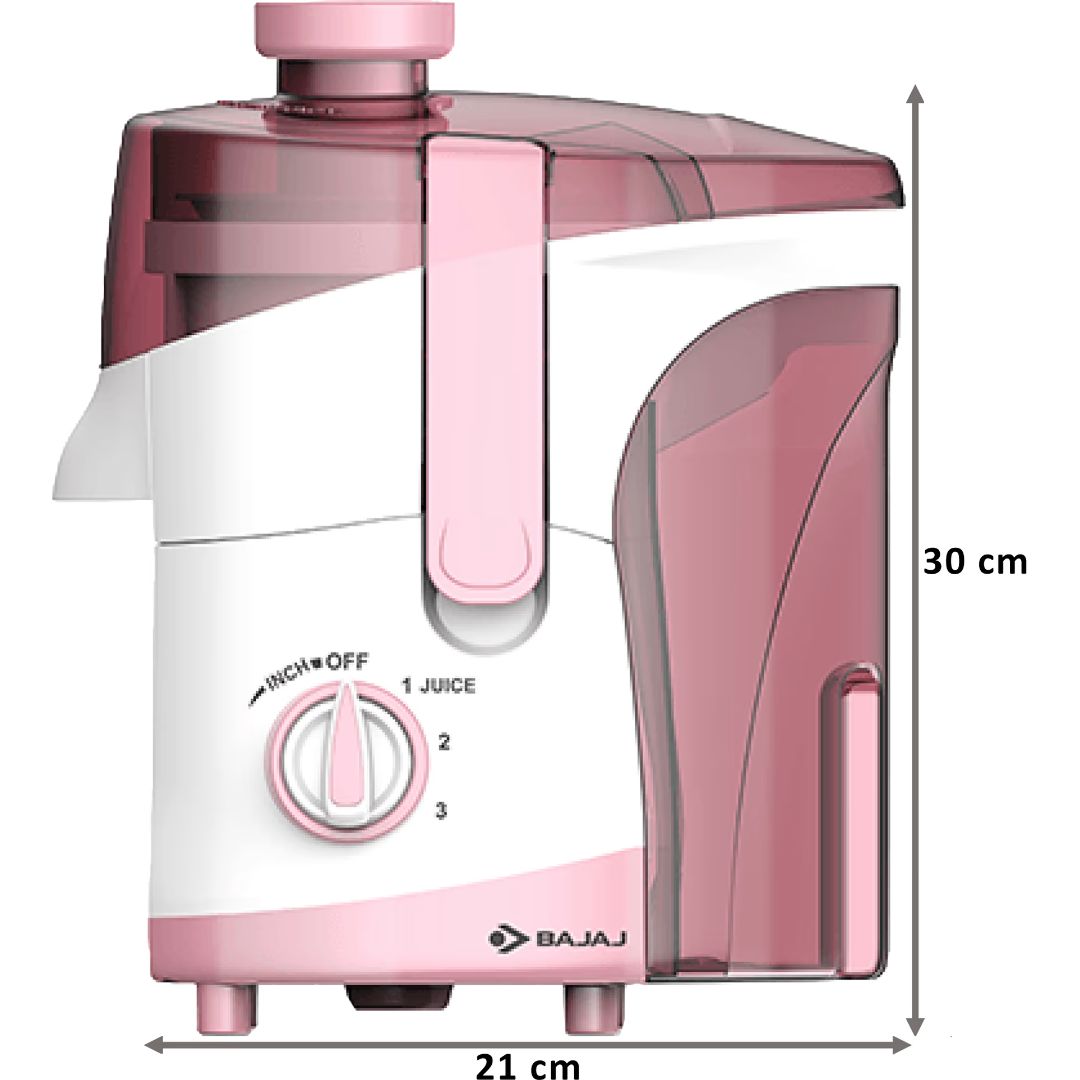 Bajaj 500 W JX 30 410702 3 Jars Juicer Mixer Grinder White Pink Value Plus India