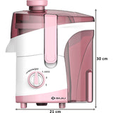Bajaj 500 W JX 30 (410702) 3 Jars Juicer Mixer Grinder (White & Pink)