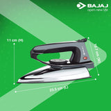 BAJAJ 600 W DX 2 (440210 Black) Light Weight Dry Iron (Black)
