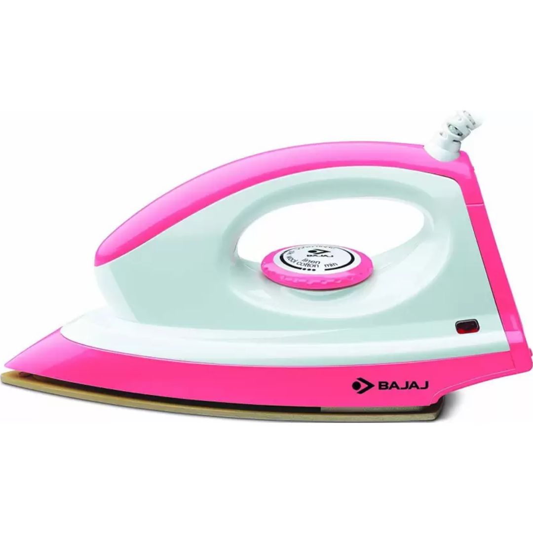 Bajaj 1000 W (440307) Majesty Canvas American Heritage Non-Stick Coated Soleplate Dry Iron (Pink)