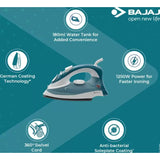 Bajaj 1250 W (440508) MX 3 Neo Steam Iron (Blue & White)