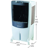 Bajaj 95.0 L DMH 95 (480114) Auto Water Level Indicator Desert Air Cooler (White)