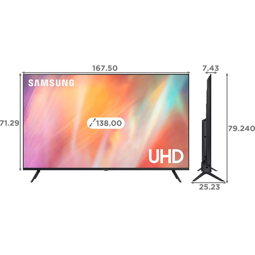 Samsung Series 7 UE55TU7100W 139,7 cm (55) 4K Ultra HD Smart TV Wifi  Charbon - Sakhatech