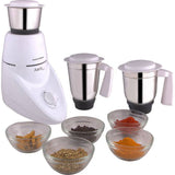 Morphy Richards 500 W Aero New (640089) 3 Jars Mixer Grinder (White)
