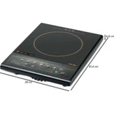 Bajaj MAJESTY ICX NEO 1600 W (740057) Pan sensor and Voltage Pro Technology, Push Button Automatic Induction Cooktop (Black)