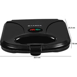 Franke Faber 2 Slice FSTG 750W DLX BK Oven Toaster Grill (OTG) with Non Stick Coating Fixed Grill Plates Sandwich Maker (Black)
