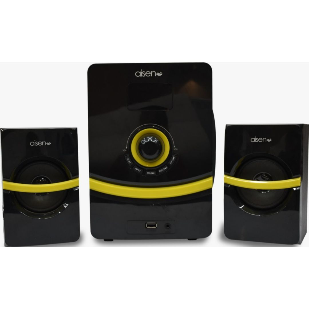 AISEN A45UFB205-Yellow 45 W RMS 2.1 Channel, Stereo Channel with USB input 25 W Bluetooth Home Theatre (Yellow)