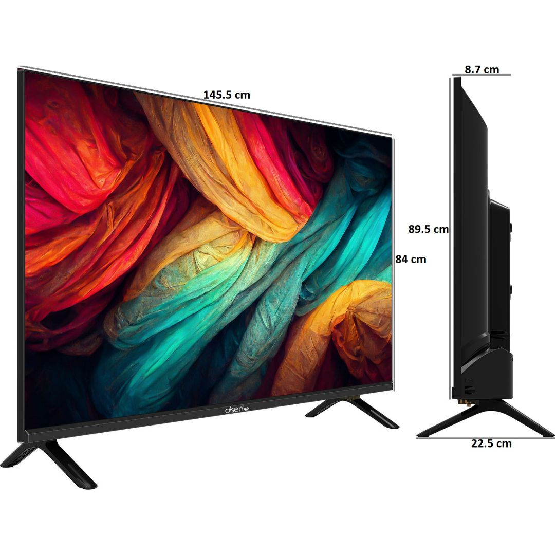 AISEN 139 Centimeter (43) A65UDS982 4K Ultra HD WebOS Smart LED TV (Black)