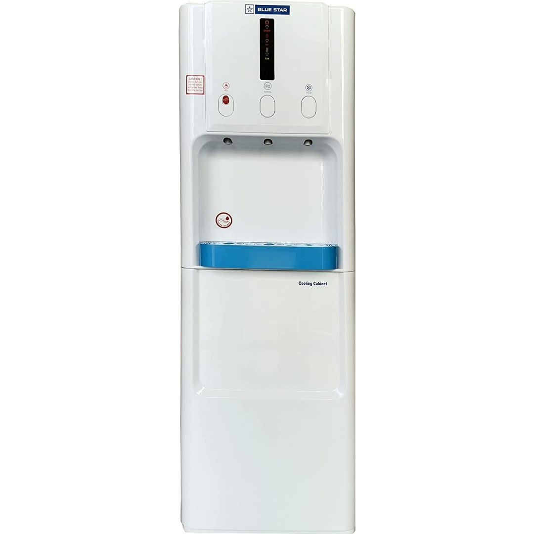 Blue Star 5.0 L BWD3FMRUA UA Series 3 Tap FLR (Hot, Cold, Normal) | 5 L/Hr. Water Capacity Bottled Water Dispenser (White & Blue)