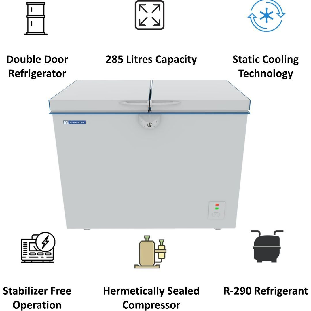 Blue Star 285 L CHFDD300DGSW D Series Convertible Mode Frost