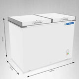 Blue Star 484 L CHFDD500MGPW Frost Free Double Door Standard Deep Freezer (White, Blue)