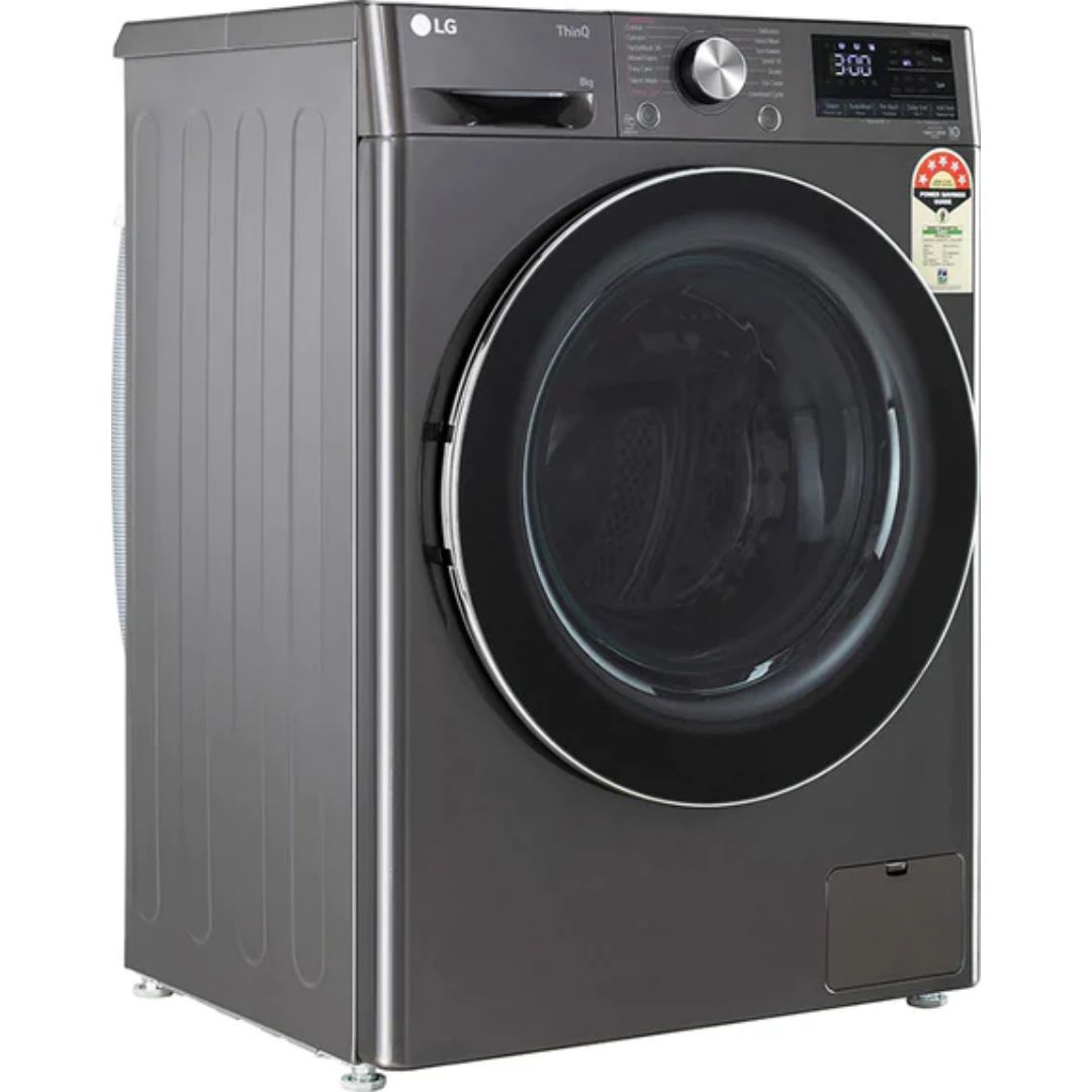 LG 6.50 Kg FHV1265Z2M.ABMQEIL 5 Star Inverter 6 Motion AI Direct Drive Washer with Steam Fully Automatic Front Load Washing Machine (Middle Black)