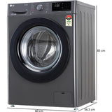 LG 8.0 kg FHV1408Z2M.ABMQEIL 5 Star Inverter with Inbuilt Heater Fully Automatic Front Loading Washing Machine (Middle Black)