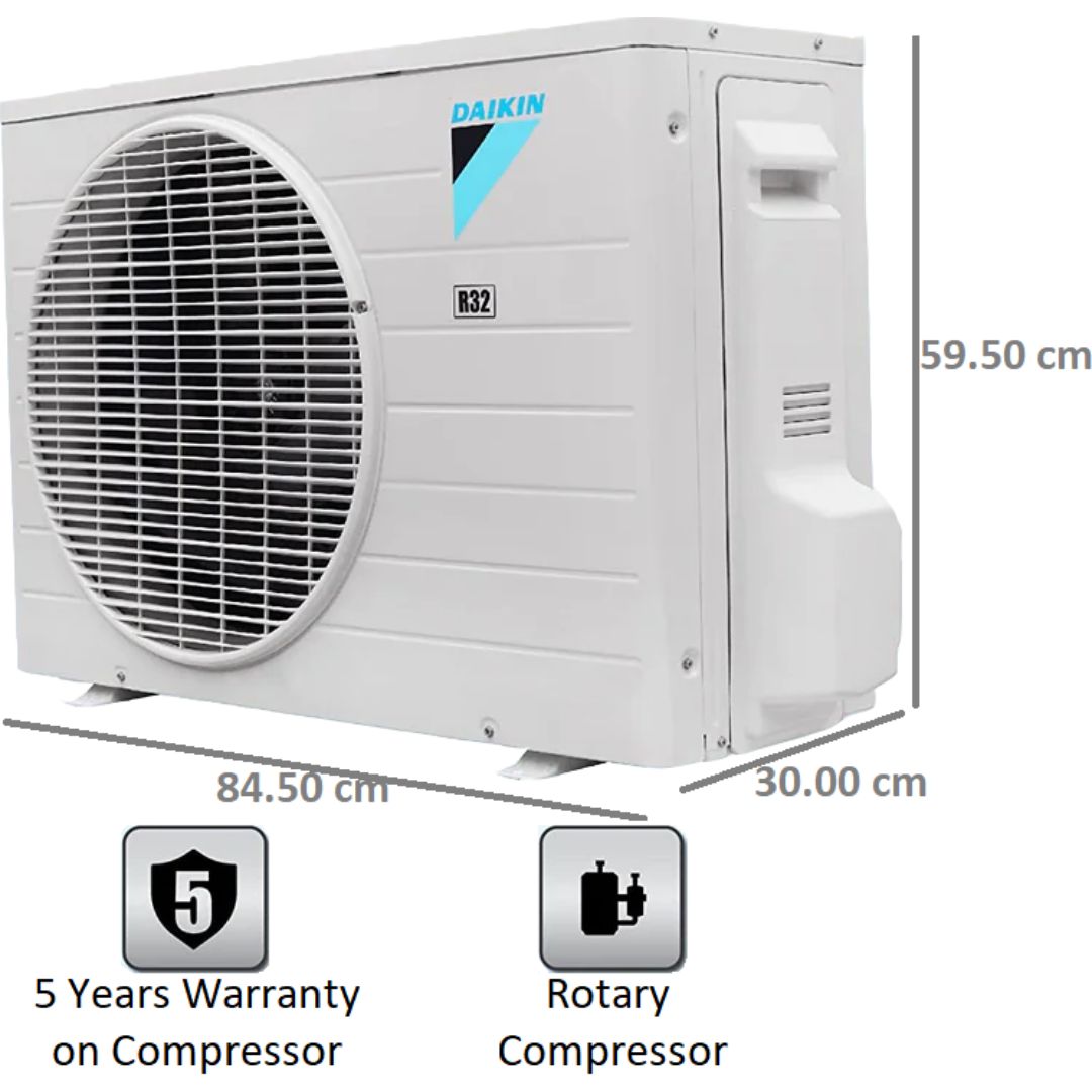 Daikin 1.50 T FTL50UV16U2/RL50UV16U2 3S 3 Star Copper Condenser Inverter Split Air Conditioner (White)