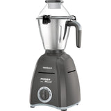 Havells 3 Jars GHFMGDPE080 Power Hunk 800 W Hands Free operation, SS-304 Grade Blade Mixer Grinder (Grey)