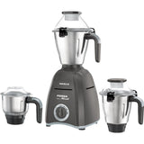 Havells 3 Jars GHFMGDPE080 Power Hunk 800 W Hands Free operation, SS-304 Grade Blade Mixer Grinder (Grey)