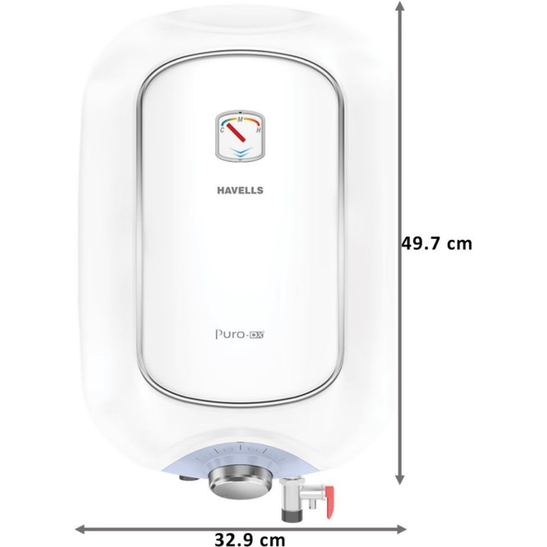 Havells 15.0 L GHWAPDTWB015 Puro DX 2000W Storage Water Heater (White & Blue)