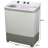 Lloyd 7.0 kg GLWMS70HE1 with Magic Filter Semi Automatic Top Loading Washing Machine (Light Grey)