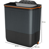 Lloyd 7.50 kg GLWMS75AVGEL elante 5 Star Semi Automatic Top Loading Washing Machine (Black & Orange)