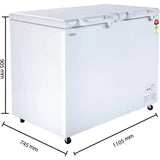 Haier 324.0 L HFC-350DM5 5 Star Frost Free Double Door Hard Top Horizontal Commercial Convertible Deep Freezer (White)