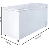 Haier 524.0 L HFC-588DM5 5 Star Frost Free Double Door Hard Top Horizontal Commercial Convertible Standard Deep Freezer (White)