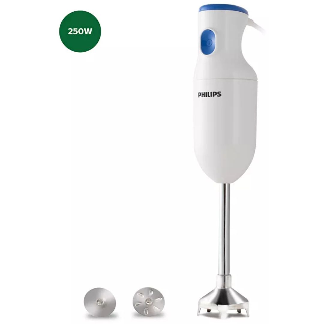Philips 1.0 L HL1655/00, 250 W Daily Collection Hand Blender (Rust-proof Metal Arm, White)