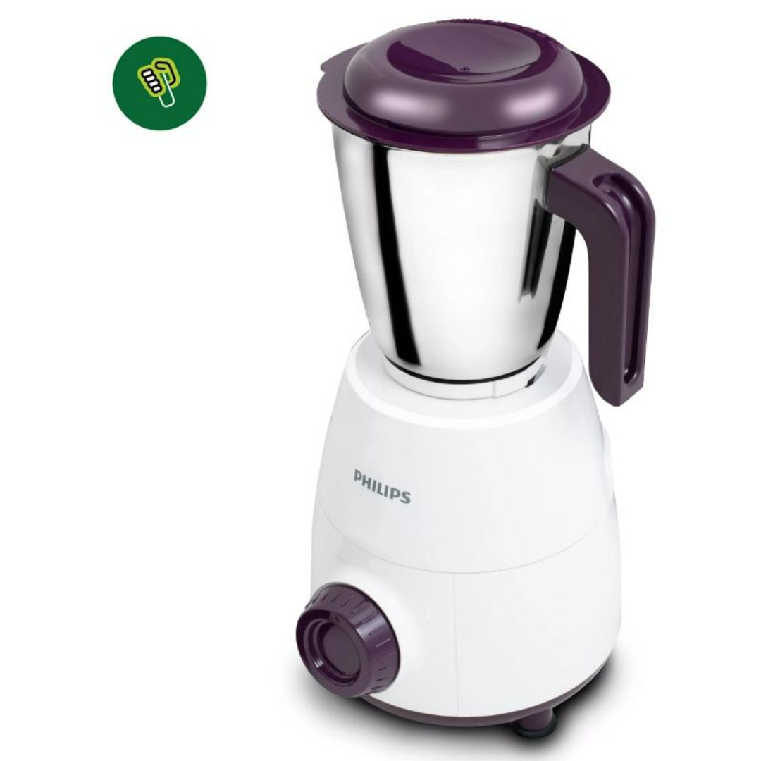 Philips 500 W HL7505/00, 3 Jars Daily Collection Mixer Grinder (White & Purple)