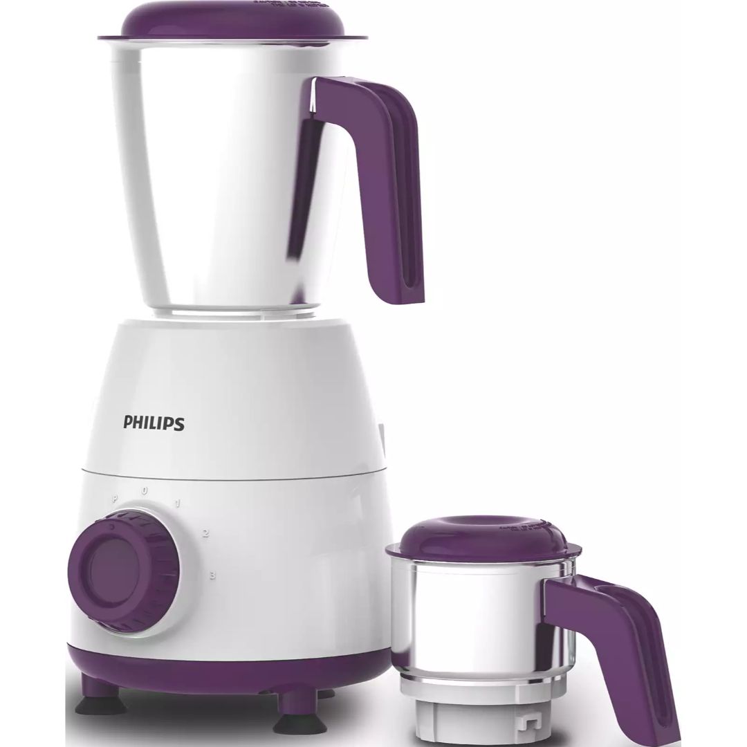 Philips 2 Jars HL7506/00 500 W Mixer Grinder (White & Purple)