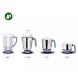 Philips MG 750 W HL7701/00 4 Jars, Mixer Grinder (White)