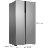 Haier 630.0 L HRS-682SS Convertible with Magic Cooling Technology Frost Free Side By Side Refrigerators (Shiny Steel)