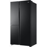 Haier 628.0 L HRT-683KG Convertible Magic Cooling Zone Expert Inverter Technology Frost Free Side by Side Refrigerator (Black Glass)