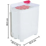 Haier 8.50 k (CA0HYH00L) HTW85-178, Semi Automatic Top Loading Washing Machine (Red Roses)
