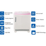 Haier 9.0 Kg HTW90-1159FL Semi Automatic Top Loading Washing Machine (Pink Floral)