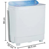 Haier 9.50 k HTW95-178 (CA0HYJ00L), Semi Automatic Top Loading Washing Machine (White)