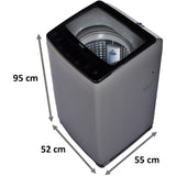 Haier 7.0 k (CBAK7700G) HWM70-826DNZP 5 Star 826 Series Pulsator Wash Technology, Fully Automatic Top Load Washing Machine (Titanium Silver Grey)