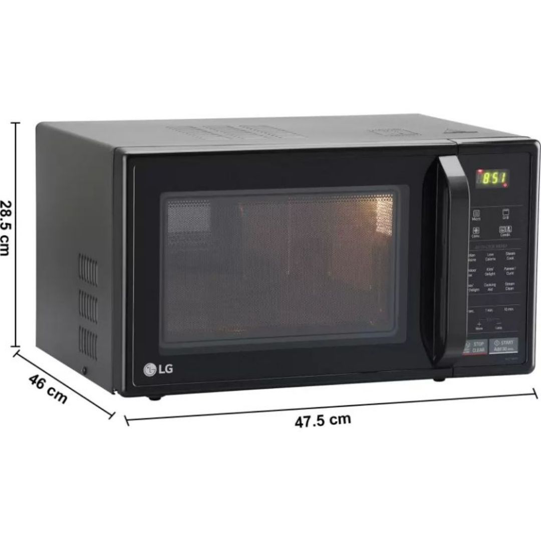 LG 21.0 L, MC2146BG.DBKQILN, Starter Kit Convection Microwave Oven (Glossy Black)