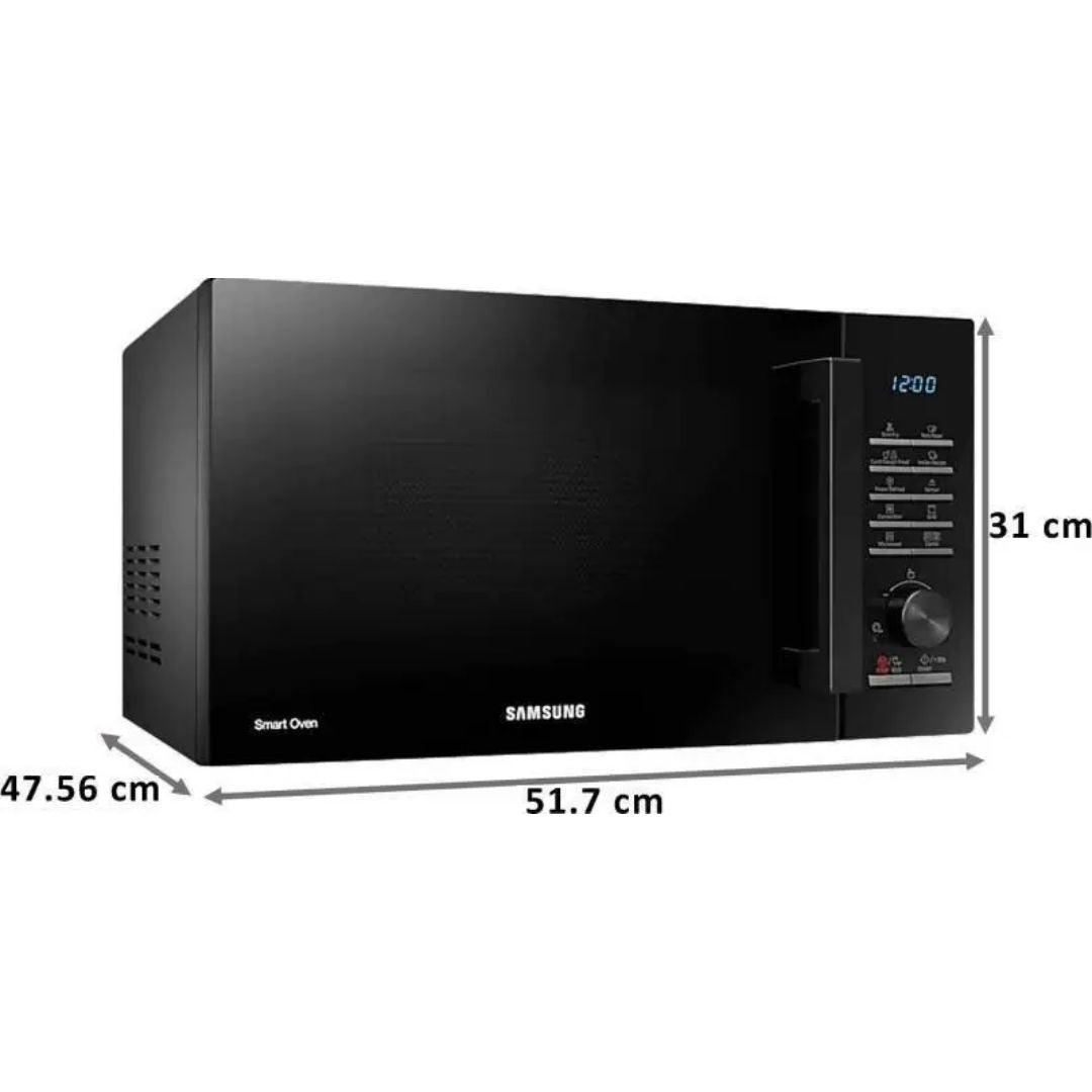 Samsung 28.0 L MC28A5145VK/TL Slim Fry Mode with Moisture Sensor Convection Microwave Oven (Black)