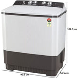 LG 10.0 Kg P1040RGAZ.ADGQEIL 5 Star Collar Scrubber with Roller Jet Pulsator Semi Automatic Top Loading Washing Machine (Dark Grey)
