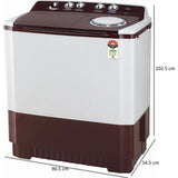 LG 10.0 kg P1050SRAZ.ABGQEIL 5 Star Wind Jet Dry & Rat Away Technology Semi Automatic Top Loading Washing Machine (Burgundy)