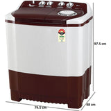 LG 7.50 Kg P7510RRAZ.ABGQNST 5 Star Roller Jet Pulsator Semi Automatic Top Loading Washing Machine (Burgundy)