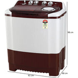 LG 8.0 kg P8035SRAZ.ABGQEIL 5 Star With Rat Away Technology Semi Automatic Top Loading Washing Machine (Burgundy)