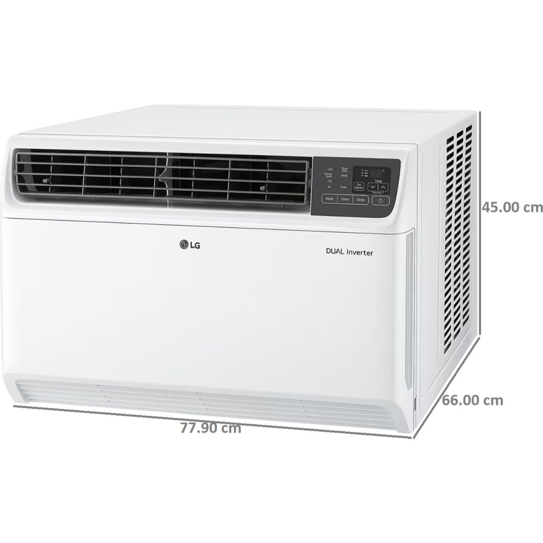 LG 1.50 T RW-Q18WUZA.ANLG 5 Star Ocean Black Protection with 4 in 1 Convertible Dual Inverter Window Air Conditioner (2023 Model, White)