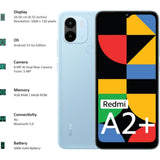 Redmi A2+ 4GB RAM 64GB ROM 16.5 Centimeter (6.52) Powerful Octa Core G36 Processor Upto 7GB RAM Octa Core Processor Fingerprint Scanner Smartphones Mobile
