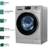 IFB 8.0 kg Senator WSS STEAM 5 Star 2X Power Dual Steam Active Colour Protection Fully Automatic Front Loading Washing Machine (Silver)