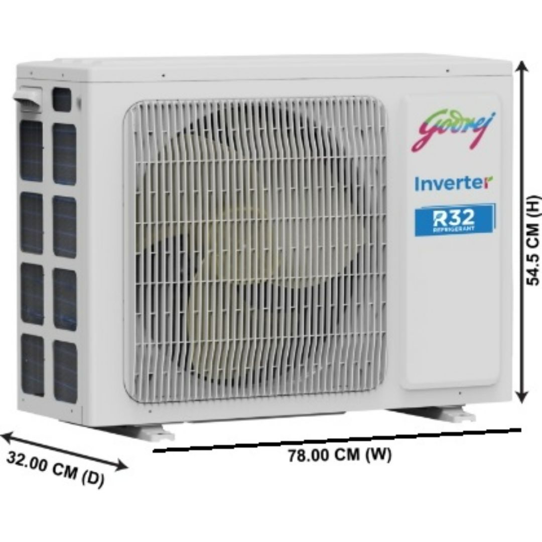 Godrej 1.0 T SIC 12TTC3-WWA 3 Star Active Carbon Filter with 100% Copper Condenser Silent Operation 5 in 1 Convertible Inverter Split Air Conditioner (White)