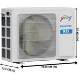 Godrej 1.50 T SIC 18TTC3-WWA 3 Star Active Carbon Filter with Silent Operation 100% Copper Condenser 5 in 1 Convertible Inverter Split Air Conditioner (White)