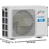 Godrej 2.0 T SIC 24ITC3-WWA 3 Star Silent Operation with Active Carbon Filter, 100% Copper Condenser 5 in 1 Convertible Inverter Split Air Conditioner (White)