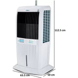 Symphony 70.0 L Storm 70 I with Remote I Pure Technology Desert Air Cooler (White)