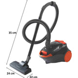 Eureka Forbes Swift Clean 1200 W Dust Bag Full Indicator Variable Power Control with Automatic Cord Winder Compact Vacuum Cleaner (Red & Black)