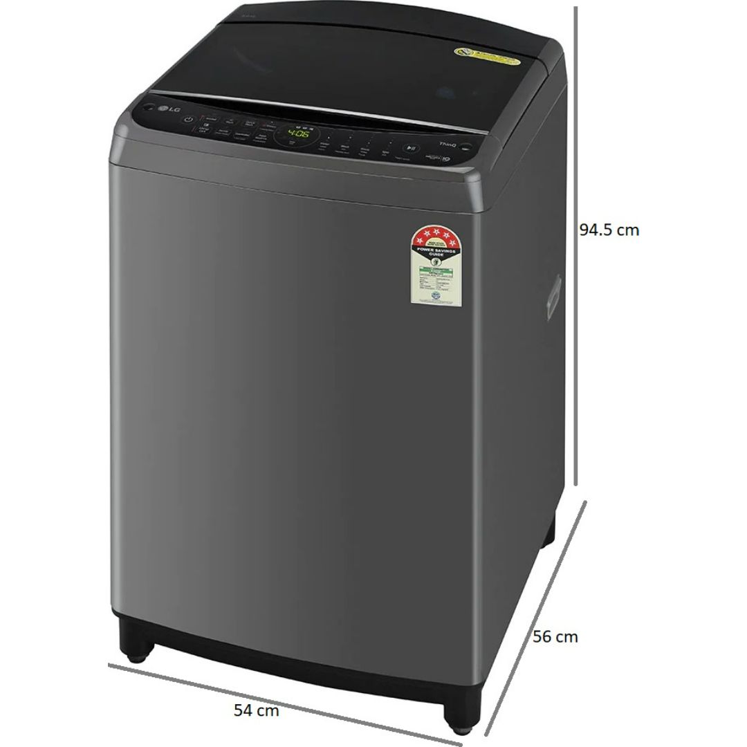 LG 9.0 kg THD09SWM.ABMQEIL AI Direct Drive with In-built Heater Fully Automatic Top Loading Washing Machine (Middle Black)
